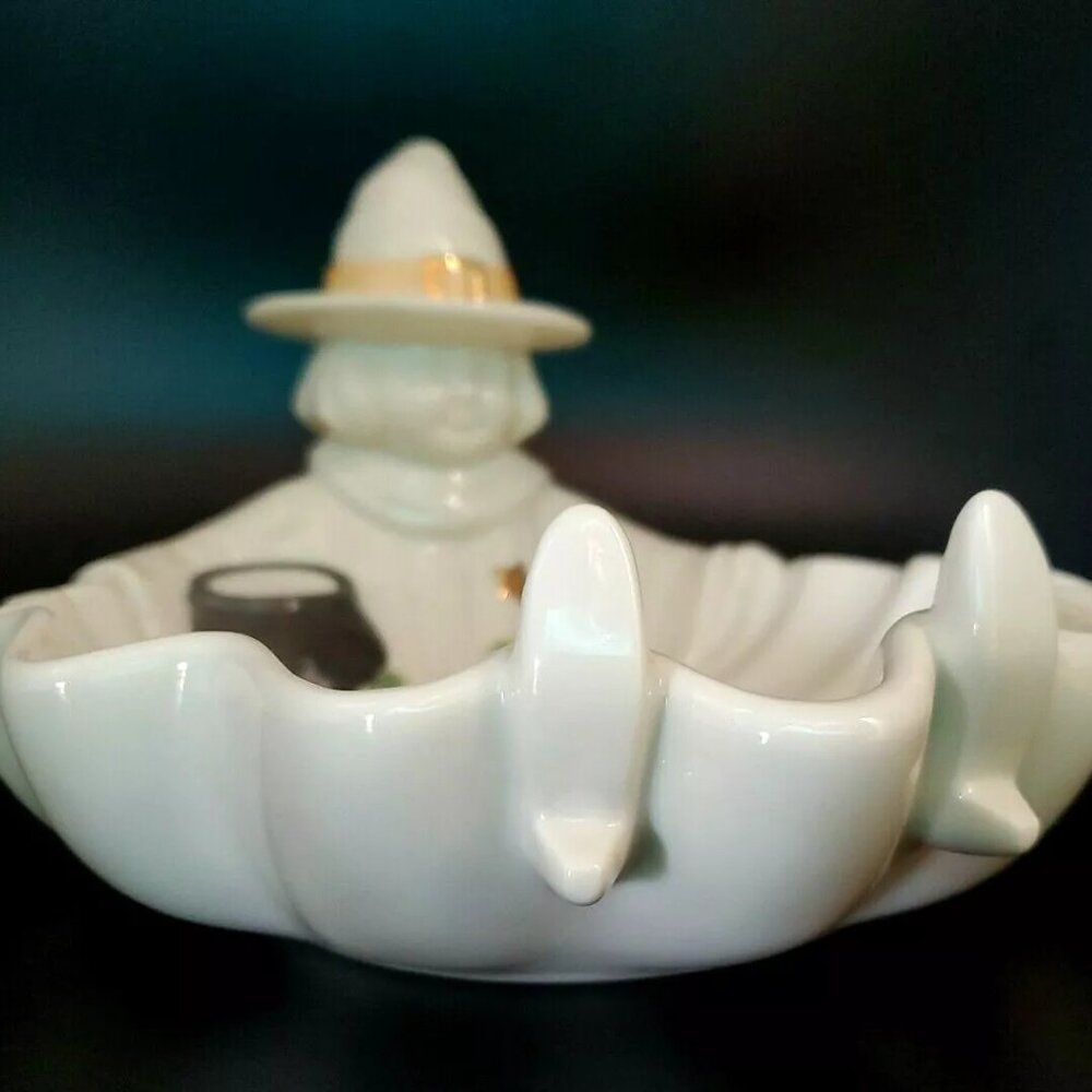 Lenox Occasions Halloween Witch Porcelain Candy Dish - Picture 6 of 12